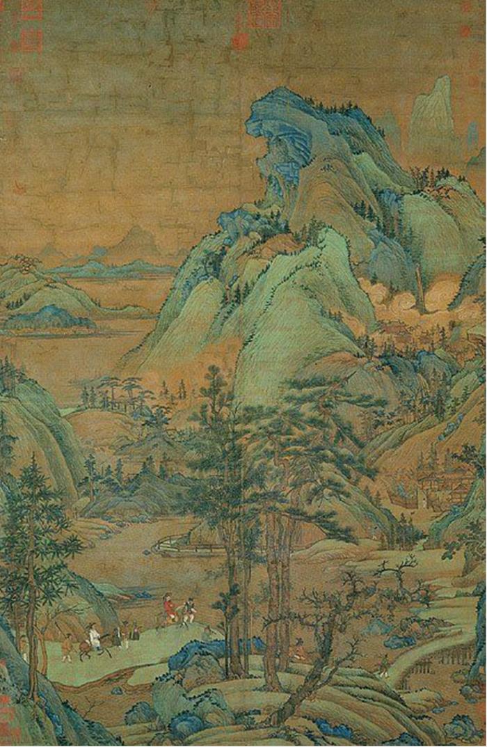 董源《溪岸图》